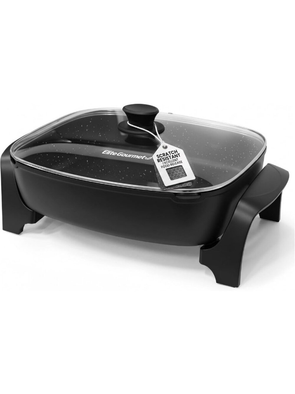 Extra-Deep Nonstick Electric Skillet 10.5Qt - Versatile Cooking & Easy Cleanup